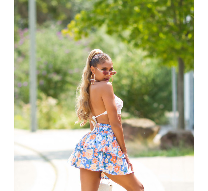 Sexy Highwaist Miniskirt with flounces