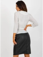 Dámska blúzka LK BZ 507364.87P Ecru s kamienkami - FPrice