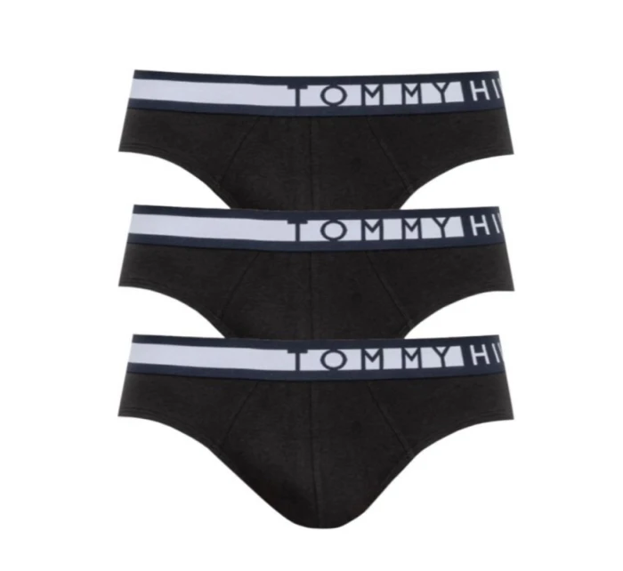 Pánske nohavičky 3PACK UM0UM01227 Čierna s bielou - Tommy Hilfiger