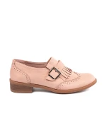 Pekné ružové mokasíny na podpätku pre ženy Pekné ružové mokasíny na podpätku pre ženy