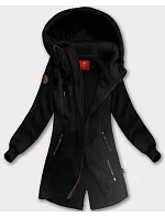 Długa bluza damska z kapturem czarna model 21248955 - LHD Długa bluza damska z kapturem czarna model 21248955 - LHD
