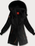 Čierna dámska dlhá mikina s kapucňou (AMG-675/2)