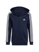 Fleecová mikina adidas Essentials 3-Stripes so zipsom Jr IC0600