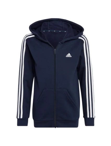 Fleecová mikina adidas Essentials 3-Stripes so zipsom Jr IC0600