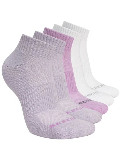 Skechers 5-balenie Unisex 1/2 Terry Qtr Crew S602095-501 Fialové 35–38 Skechers 5-balenie Unisex 1/2 Terry Qtr Crew S602095-501 Fialové 35–38