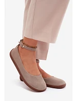 Baleríny Barefoot z přírodního semiše Zazoo 020 Cappuccino