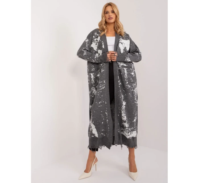 Kardigan BA SW model 19688899 ciemny szary - FPrice