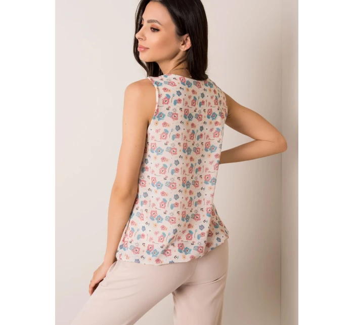 Dámsky top D50039F11004A svetlo béžový Dámsky top D50039F11004A svetlo béžový