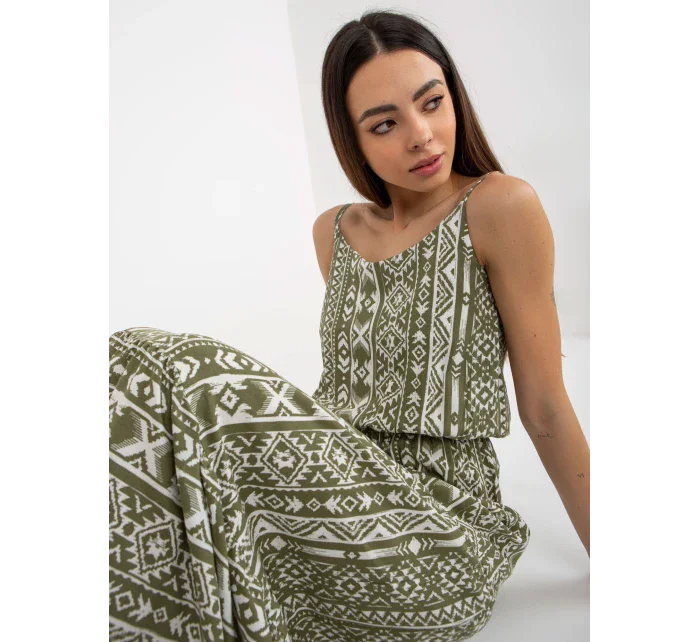 Dámské šaty model 18339291 khaki - FPrice Dámské šaty model 18339291 khaki - FPrice