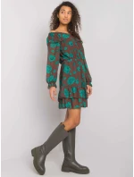 Šaty DHJ SK model 16283501 hnědá - FPrice Šaty DHJ SK model 16283501 hnědá - FPrice