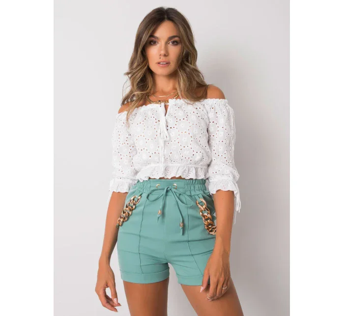 Šortky DHJ SN model 17459786 tyrkysová - FPrice Šortky DHJ SN model 17459786 tyrkysová - FPrice