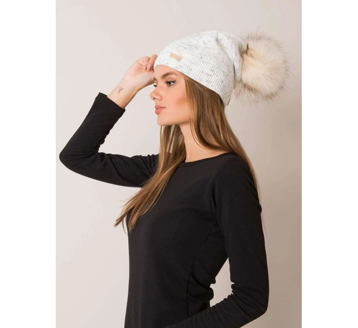 Dámská čepice model 14839462 ecru - FPrice
