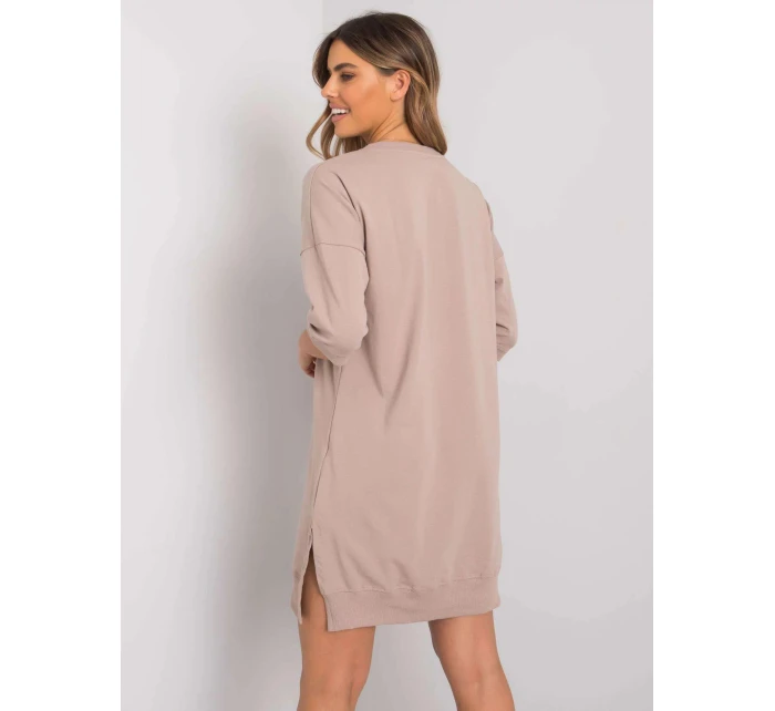 Šaty RV SK model 20235470 béžové - FPrice Šaty RV SK model 20235470 béžové - FPrice