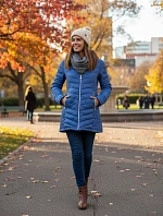 Dámska sezónna bunda 21809 modrá - FPrice