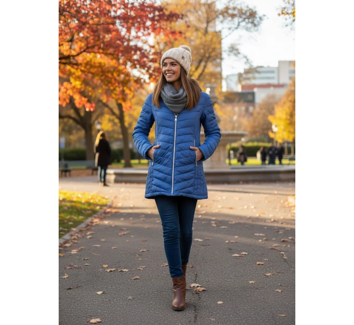 Dámská bunda modrá model 21758983 - FPrice Dámská bunda modrá model 21758983 - FPrice