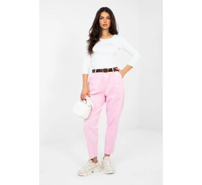 Šnúrové nohavice model 224055 Taliansko Moda Šnúrové nohavice model 224055 Taliansko Moda