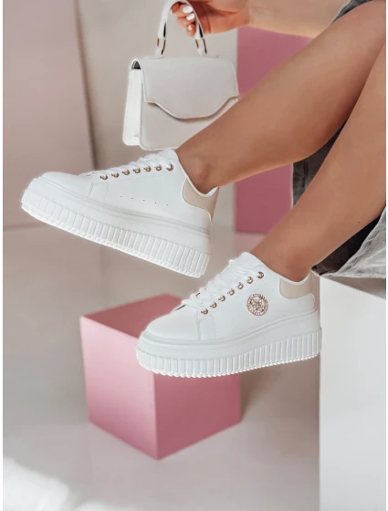 Dámske tenisky na platforme KITNOT beige Dstreet ZY0921