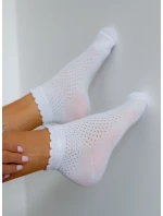 Milena ponožky 1115 Azure s mašľou pre ženy 37-41