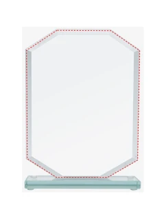 Sklenená trofej s matným podstavcom