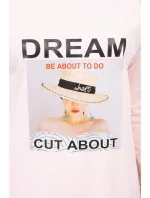 Šaty s potiskem Dream powder pink