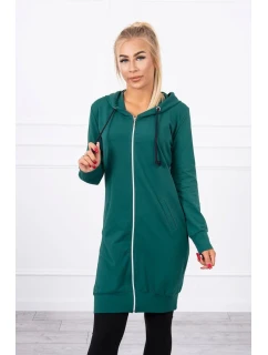 Mikina s kapucňou tmavo zelená
