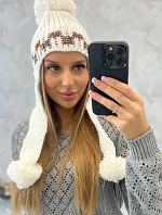 Dámska klapka na uši Nadia K321 biela