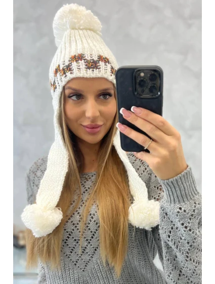 Dámska klapka na uši Nadia K321 biela