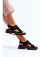 Dámské sportovní sandály na tlusté podrážce černé model 21650603 - Boto