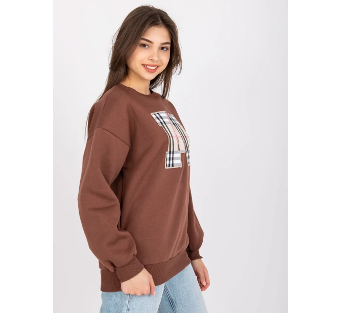 Mikina EM BL U617.95 tmavo hnedá