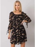 Šaty LC SK 22K 3040.19P čierna a béžová