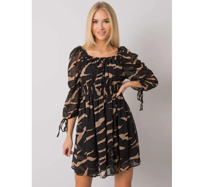 Šaty LC SK 22K 3040.19P čierna a béžová