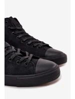 Pánske zateplené tenisky z ECO kože Big Star HI-POLY SYSTEM - čierne