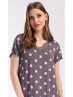 Dámska nočná košeľa s krátkym rukávom Polka dots Dámska nočná košeľa s krátkym rukávom Polka dots