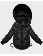 Černá bunda pro přechodné období se stahovacími boky model 21756259 - S'WEST