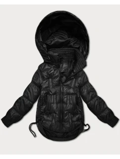 Černá bunda pro přechodné období se stahovacími boky model 21756259 - S'WEST