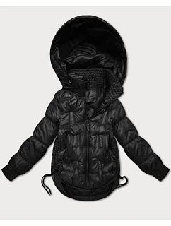 Černá bunda pro přechodné období se stahovacími boky model 21756259 - S'WEST