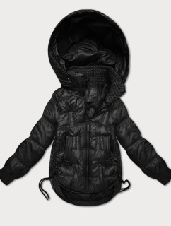 Černá bunda pro přechodné období se stahovacími boky model 21756259 - S'WEST
