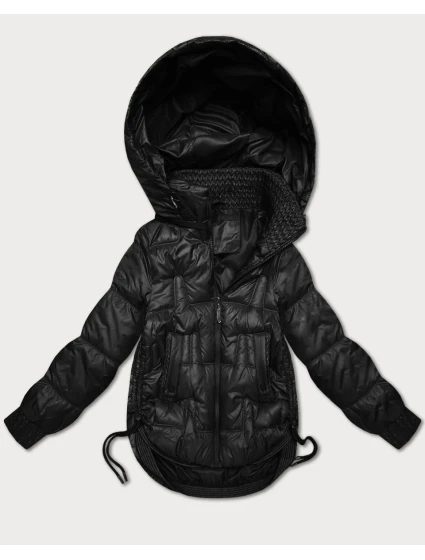 Černá bunda pro přechodné období se stahovacími boky model 21756259 - S'WEST
