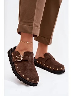 z semiše na platformě s a přezkou Big Star Čokoládové model 22100931 - Big Star Shoes