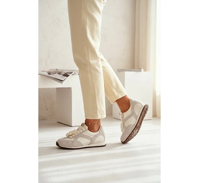 Semišové Dámské Tenisky model 22073044 Šedé - VINCEZA