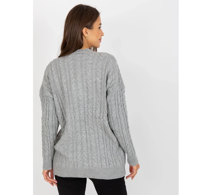 Dámsky sveter LC SW 8008 sivý