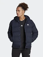 Pánska páperová bunda s kapucňou M HG8750 Tmavo modrá - Adidas