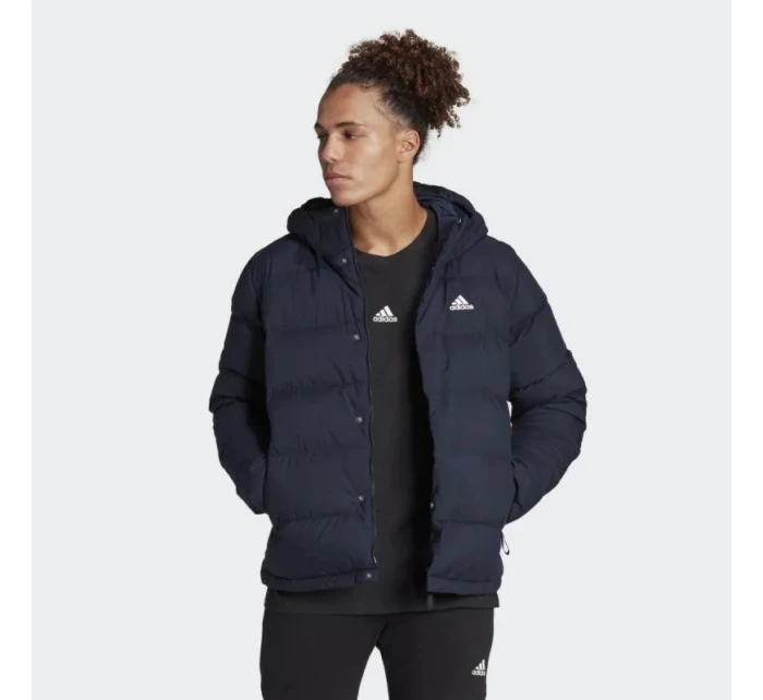 Pánská péřová bunda s kapucí M model 21859205 Tmavě modrá - ADIDAS