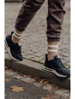 Netlačiace dámske rebrované ponožky W.995