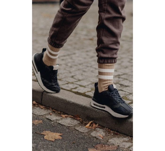 Netlačiace dámske rebrované ponožky W.995