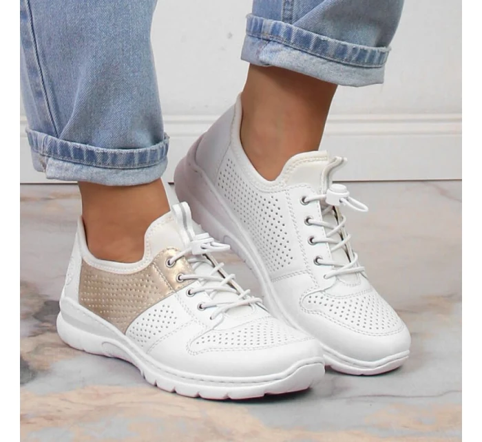 Pohodlná poltopánka Rieker W L3254-80 biela