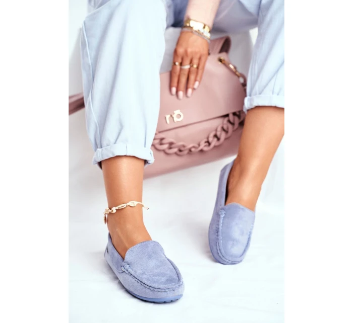 Dámské Semišové Mokasíny Modré model 21527870 - EVENTO Dámské Semišové Mokasíny Modré model 21527870 - EVENTO