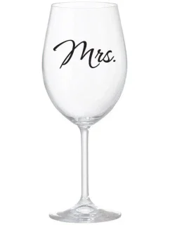 MRS. - čirá sklenice na víno 350 ml