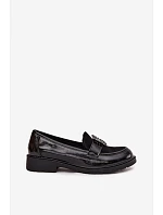 Lakované dámske mokasíny HY52-546 black - S.Barski
