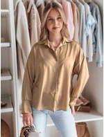 Dámske oversize tričko SATINIA beige FashionStreet DY0451 Dámske oversize tričko SATINIA beige FashionStreet DY0451